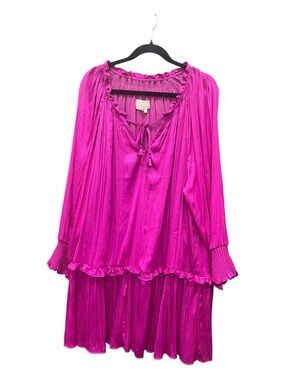 Anthropologie Fuchsia Tie-Front Dress